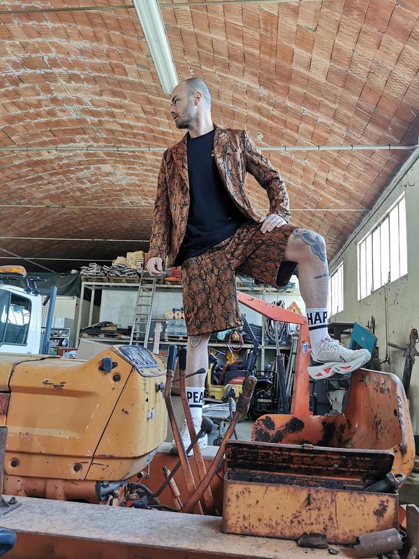 Bermuda  Animalier Arancio