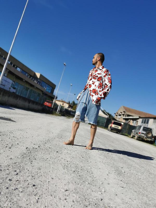 Bermuda  Denim Sfrangiato