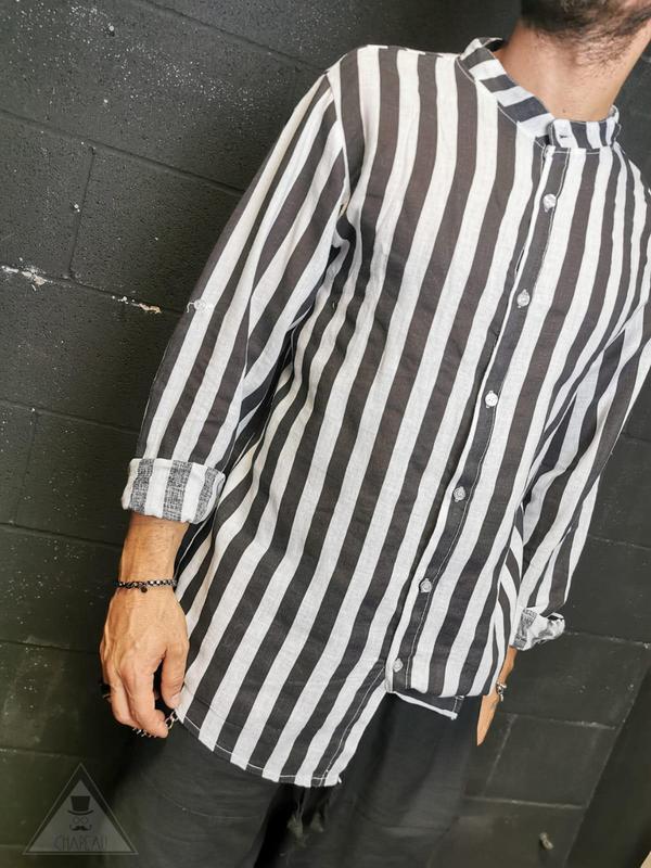 Camicia Rigata Black