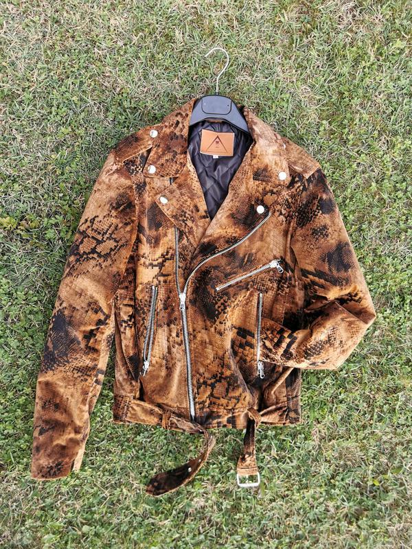 Chiodo in Camoscio Snake