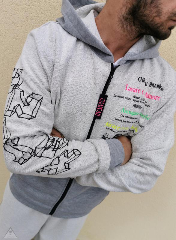 Felpa Cerniera Grigio