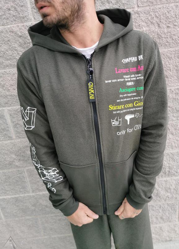 Felpa Cerniera Militare