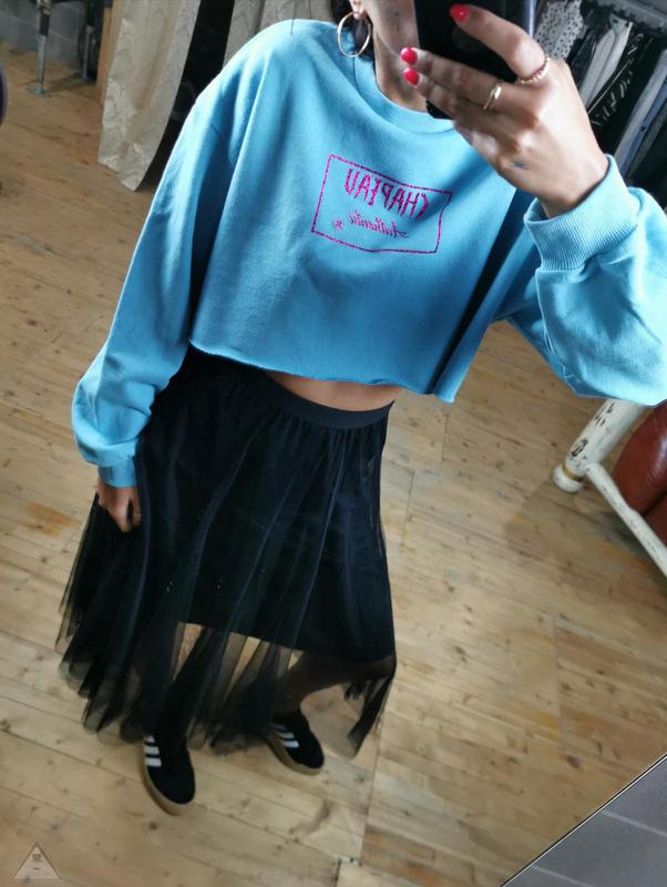 Felpa Corta Turchese