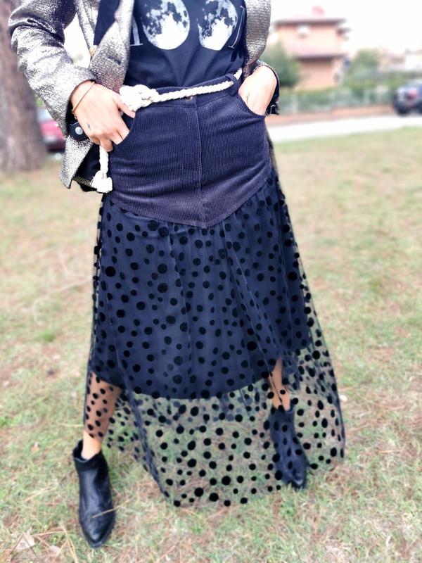Gonna Patch Velluto e Tulle