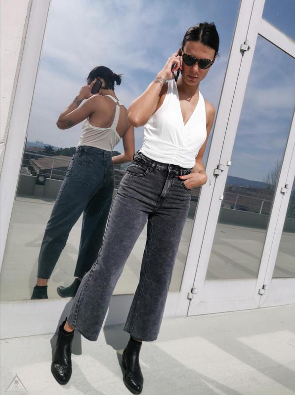 Jeans Palazzo Taglio Vivo