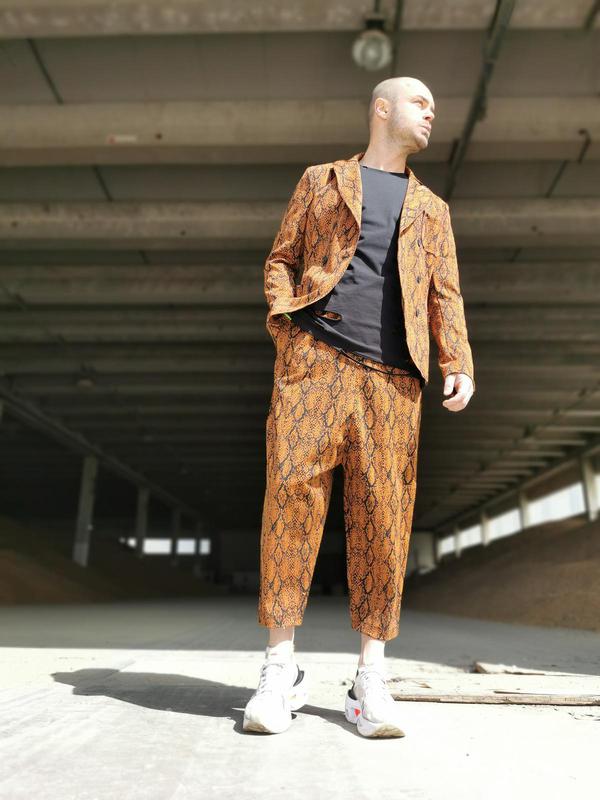 Pantalone Animalier Arancio