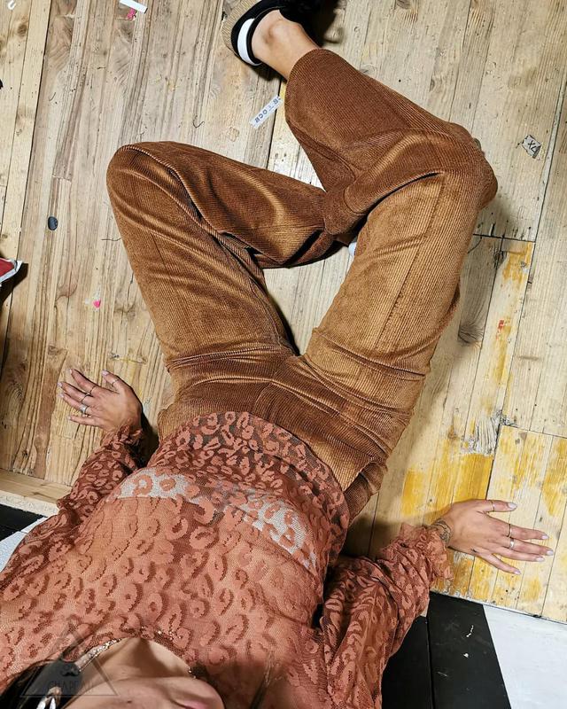 Pantalone in Velluto Coccio