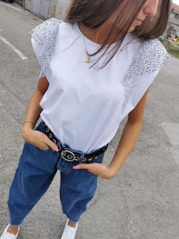 T-Shirt Bianca Tulle Floc