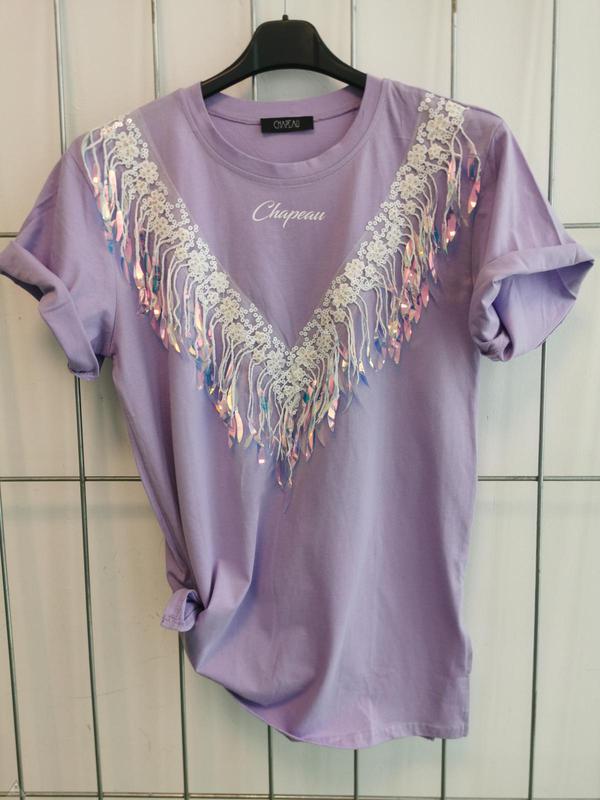 T-shirt Piume Lavanda
